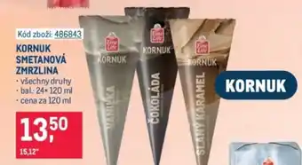 Makro Kornuk smetanová zmrzlina nabídka