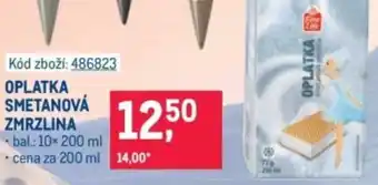 Makro Oplatka smetanová zmrzlina nabídka