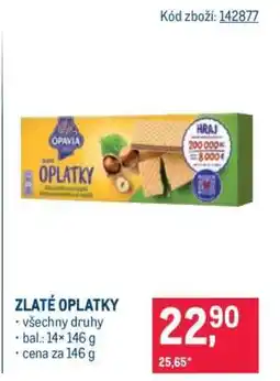 Makro Zlaté Oplatky nabídka