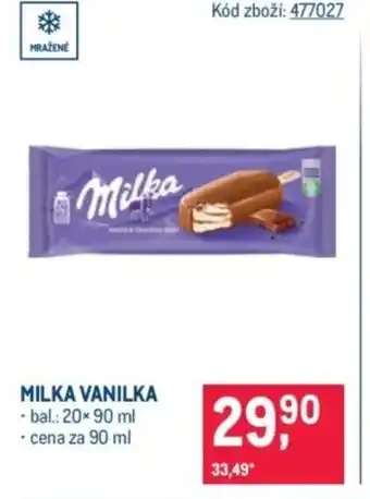 Milka vanilka