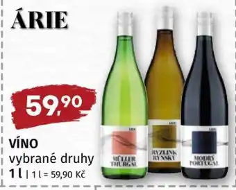 Terno ÁRIE VÍNO vybrané druhy nabídka