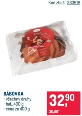 Makro Bábovka nabídka