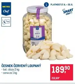 Makro Česnek červený loupaný nabídka