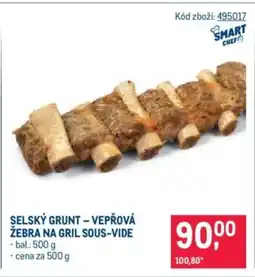 Makro Selský grunt-vepřová žebra na gril sous-vide nabídka
