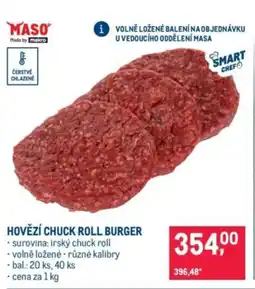 Makro Hovězí chuck roll burger nabídka