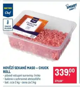 Makro Hovězí sekané maso - chuck roll nabídka