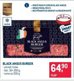 Makro Black angus burger nabídka