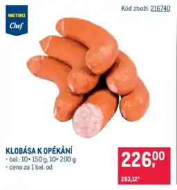 Makro Klobása k opékání nabídka