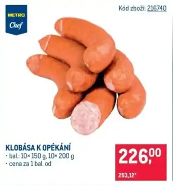 Makro Klobása k opékání nabídka