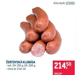 Makro Čertovská klobása nabídka