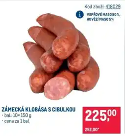 Makro Zámecká klobása s cibulkou nabídka