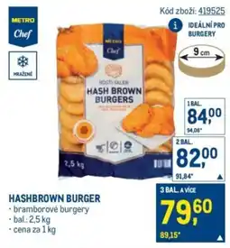 Makro Hashbrown burger nabídka