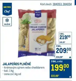 Makro Jalapeños plněné nabídka