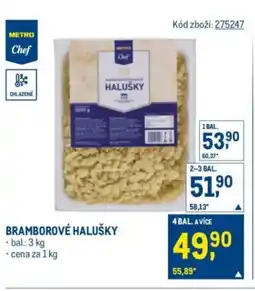 Makro Bramborové halušky nabídka