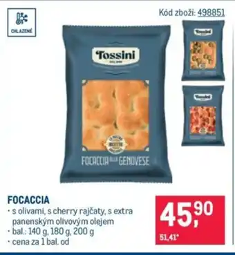 Makro Focaccia nabídka