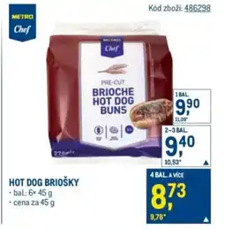 Makro Hot dog briošky nabídka