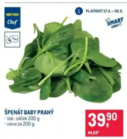 Makro Špenát baby praný nabídka