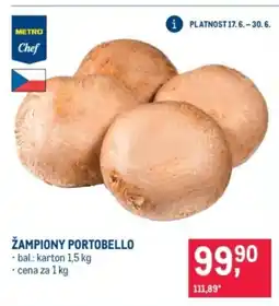 Makro Žampiony portobello nabídka
