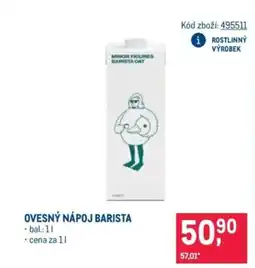 Makro Ovesný nápoj barista nabídka