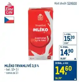 Makro Mléko trvanlivé 3,5% nabídka