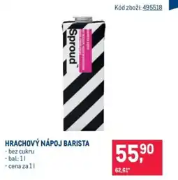 Makro Hrachový nápoj barista nabídka