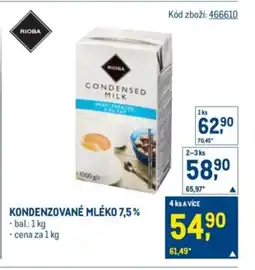 Makro RIOBA Kondenzované mléko 7,5% nabídka