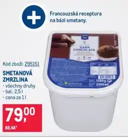 Makro Smetanová zmrzlina nabídka