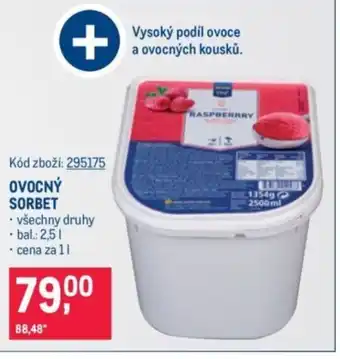Makro Ovocný sorbet nabídka