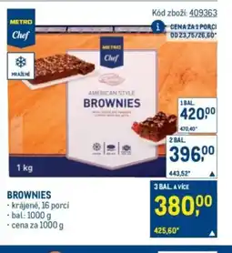 Makro Brownies nabídka