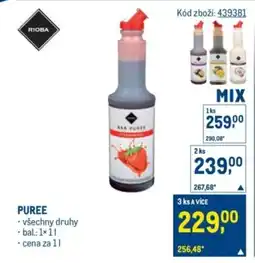 Makro RIOBA Puree nabídka
