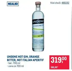 Makro Undone not gin, Orange bitter, Not italian aperitif nabídka