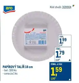 Makro Papírový talíř nabídka