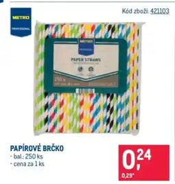 Makro Papírové brčko nabídka