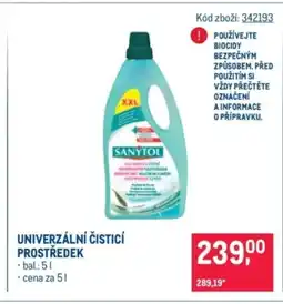 Makro SANYTOL Univerzální čisticí prostředek nabídka