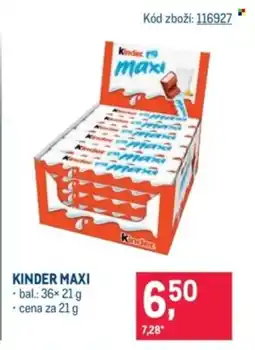 Makro Kinder maxi nabídka