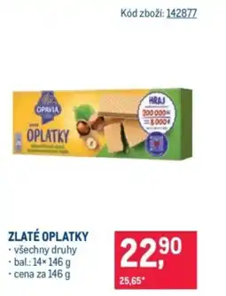 Makro OPAVIA Zlaté oplatky nabídka