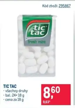 Makro Tic Tac nabídka