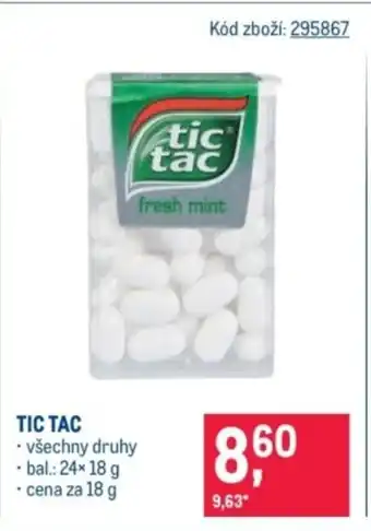 Makro Tic Tac nabídka