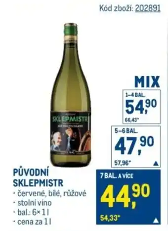 Makro Původní Sklepmistr nabídka