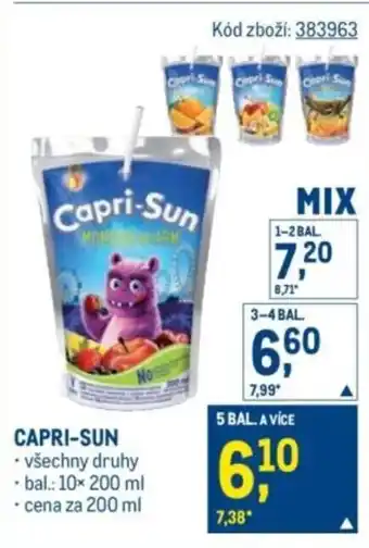 Makro Capri-Sun nabídka