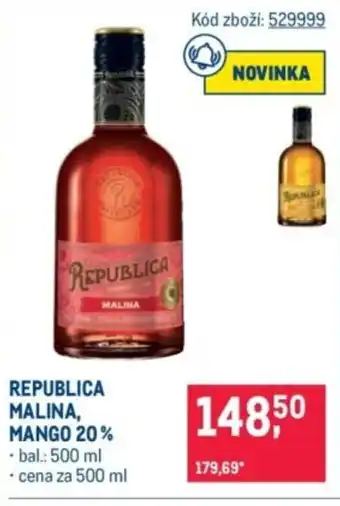 Makro Republica malina, mango 20% nabídka