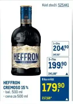Makro Heffron Cremoso 15% nabídka