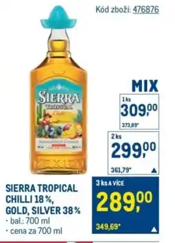 Makro Sierra Tropical chilli 18%, gold, silver 38% nabídka