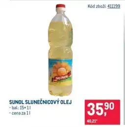Makro Sunol slunečnicový olej nabídka