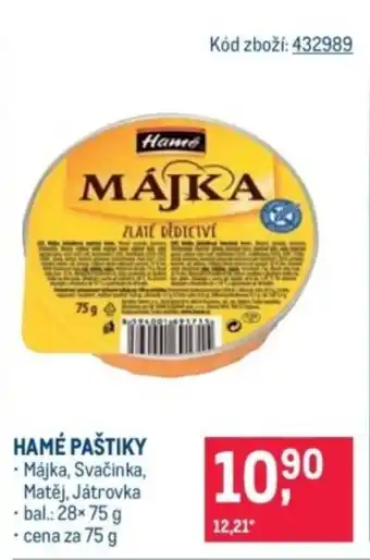Makro Hamé Paštiky nabídka