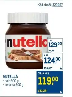 Makro Nutella nabídka
