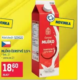 Makro Mléko čerstvé 3,5% nabídka