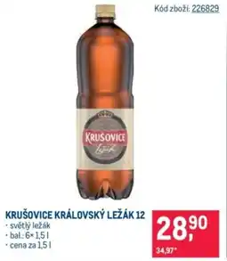 Makro Krušovice Královský ležák 12 nabídka