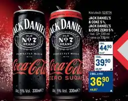 Makro Jack Daniel's & Coke 5%, Jack Daniel's & Coke zero 5% nabídka