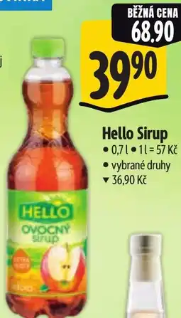 Albert Hello Sirup nabídka